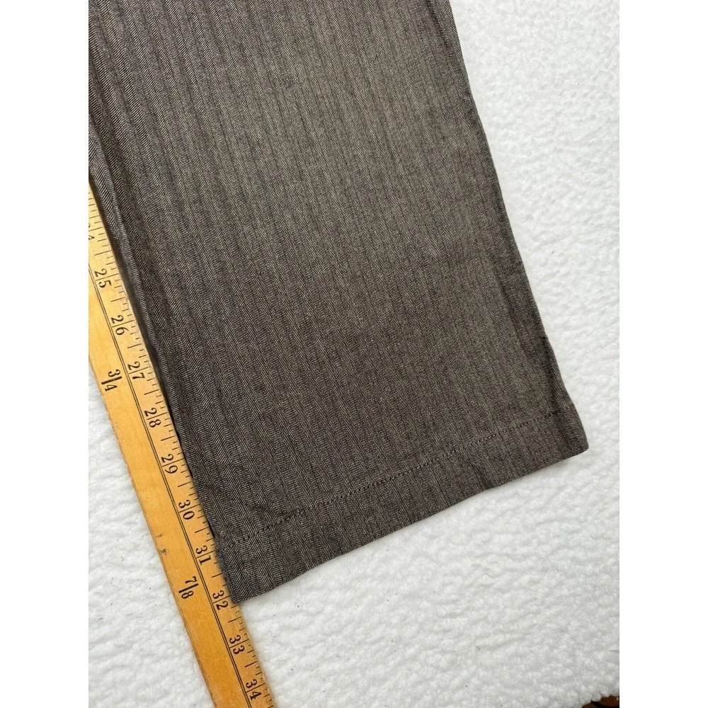 Hugo Boss Chino Pants Mens 52 Fits 34x32 Brown Herringbone Comfort Fit Golf